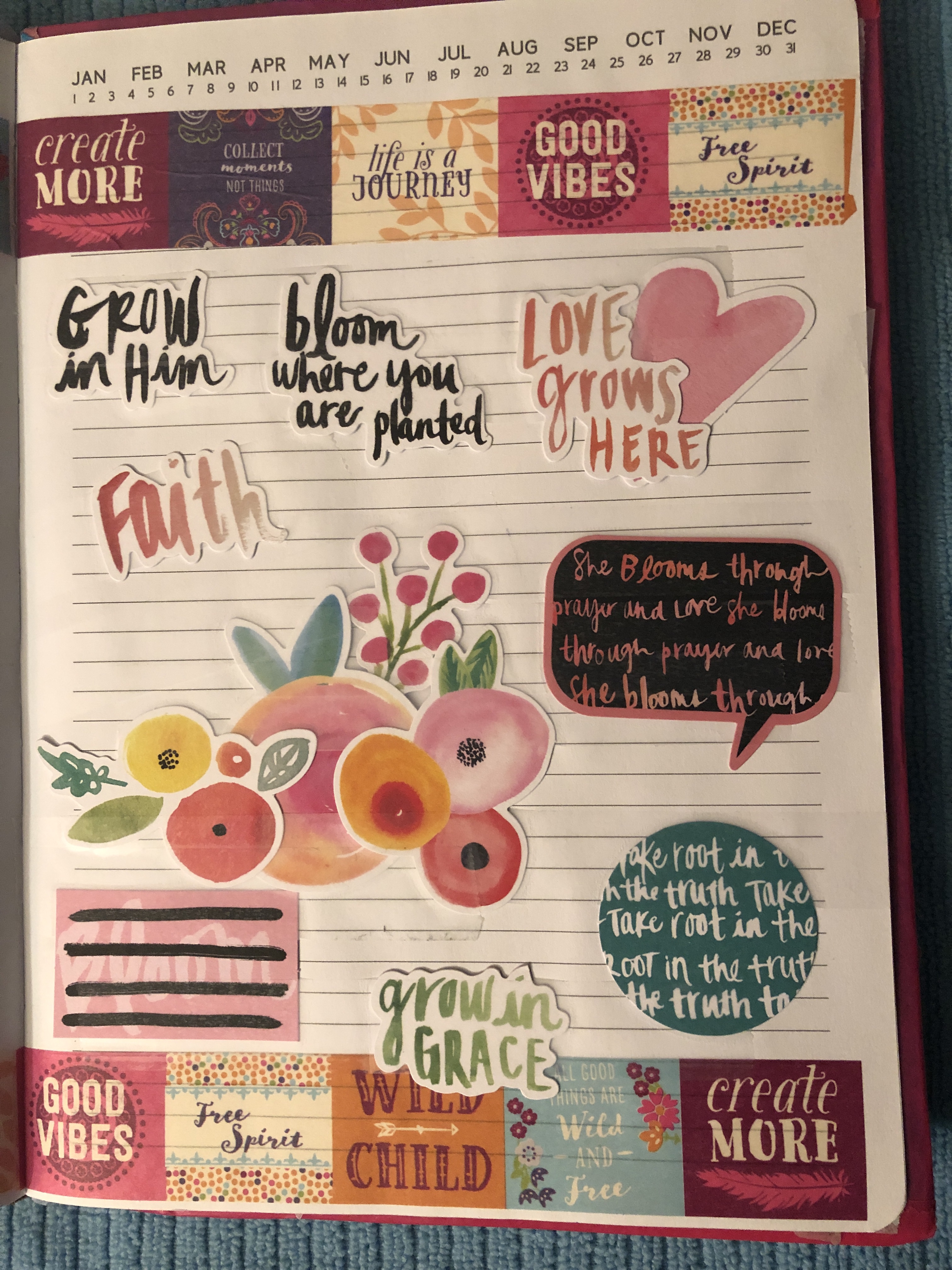 Mixed Media Journal page example