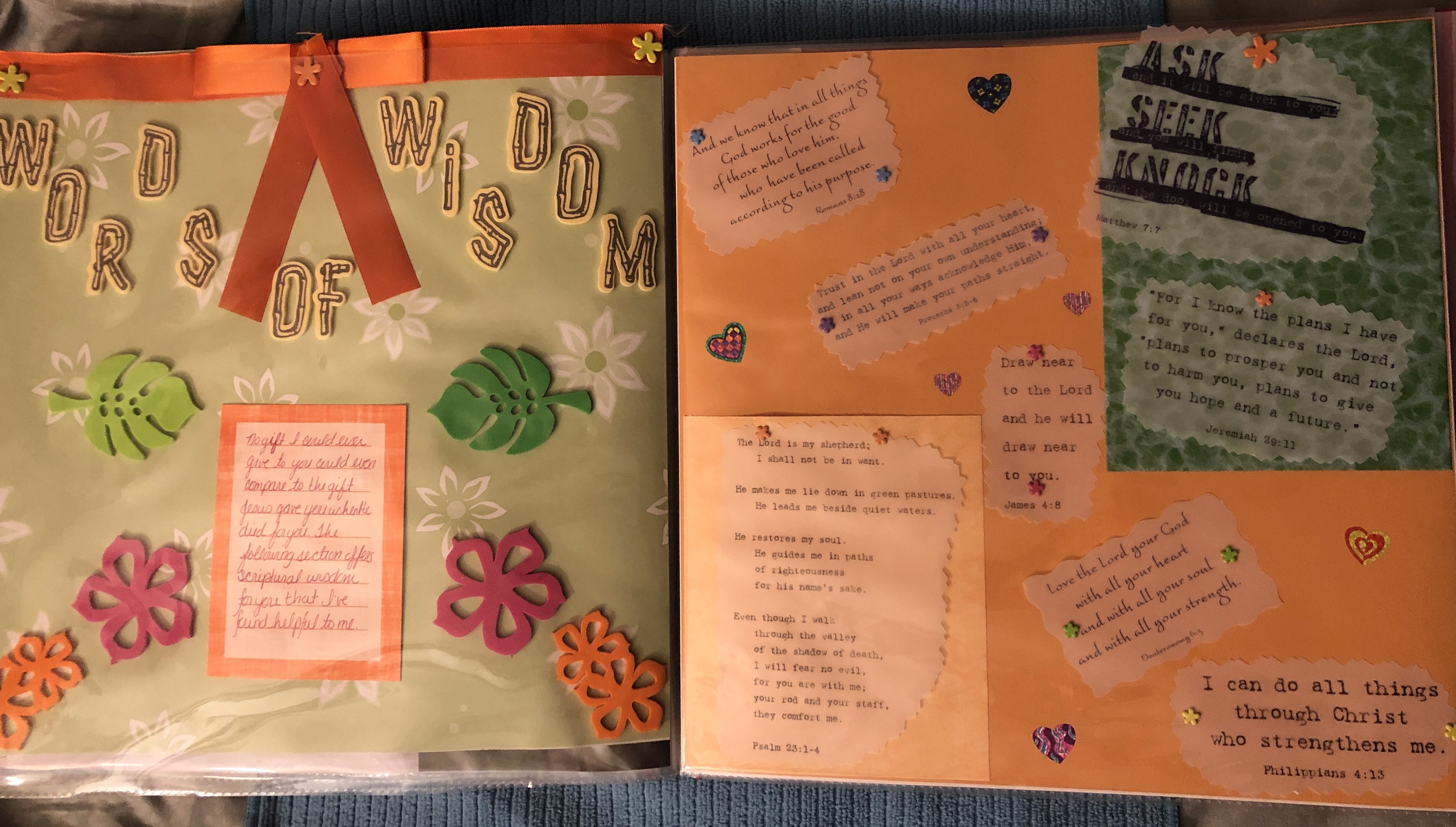 Page from Blessings Book